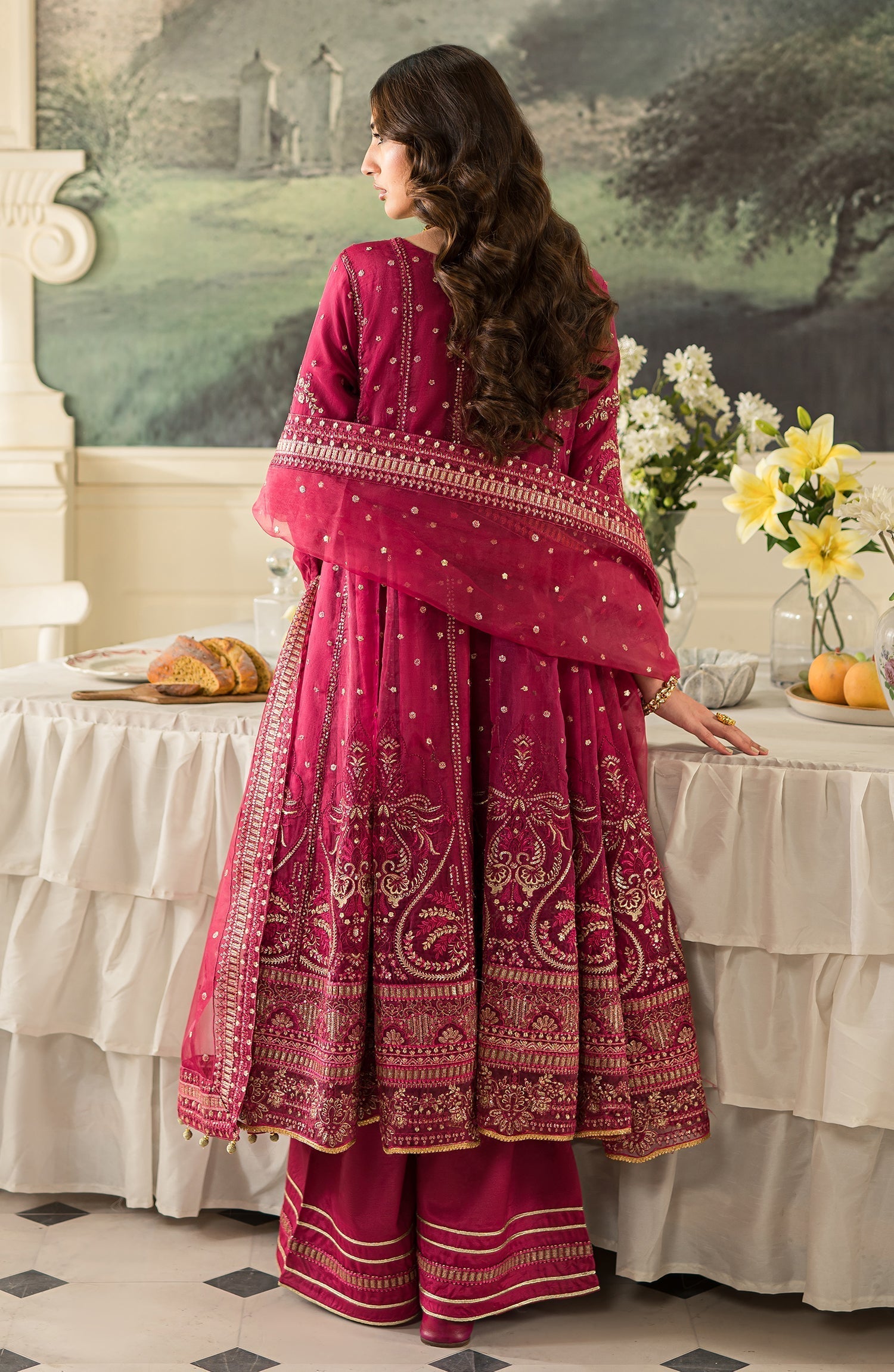 EMAAN ADEEL LUXURY WEDDING EMBROIDERED ORGANZA - 3 PC UNSTITCHED
