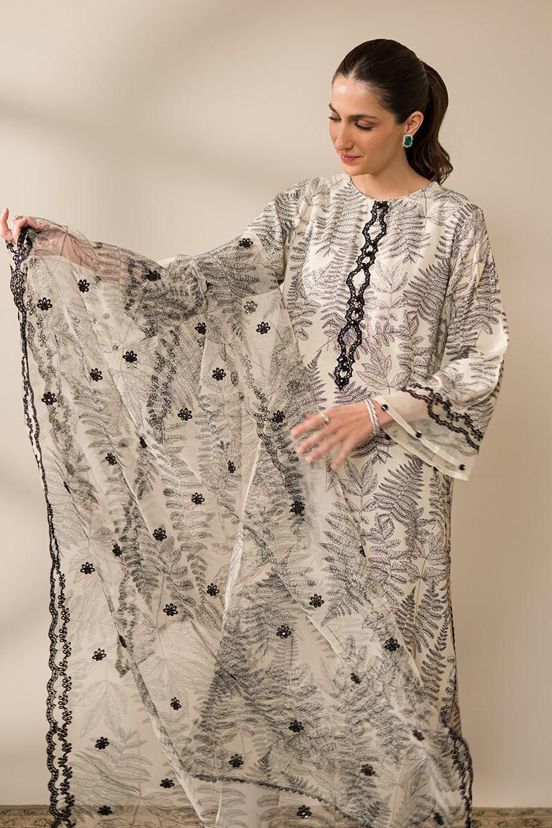 CROSS STITCH LUXURY PRINTED EMBROIDERED LAWN - 3 PC UNSTITCHED