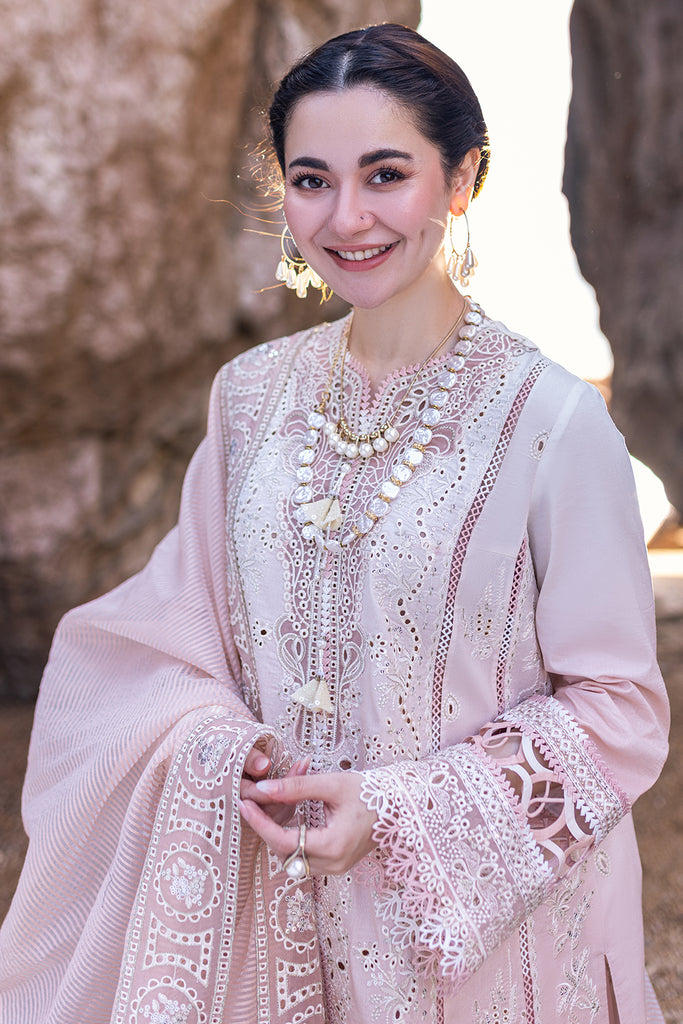 QALAMKAR LUXURY CHIKANKARI EMBROIDERED LAWN - 3 PC UNSTITCHED