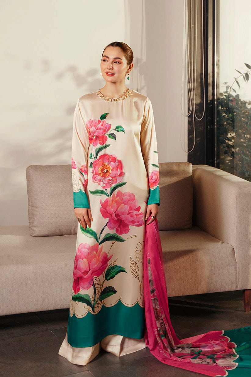 LULUSAR LUXURY DIGITAL PRINTED SHAMOZ SILK - 3 PC UNSTITCHED