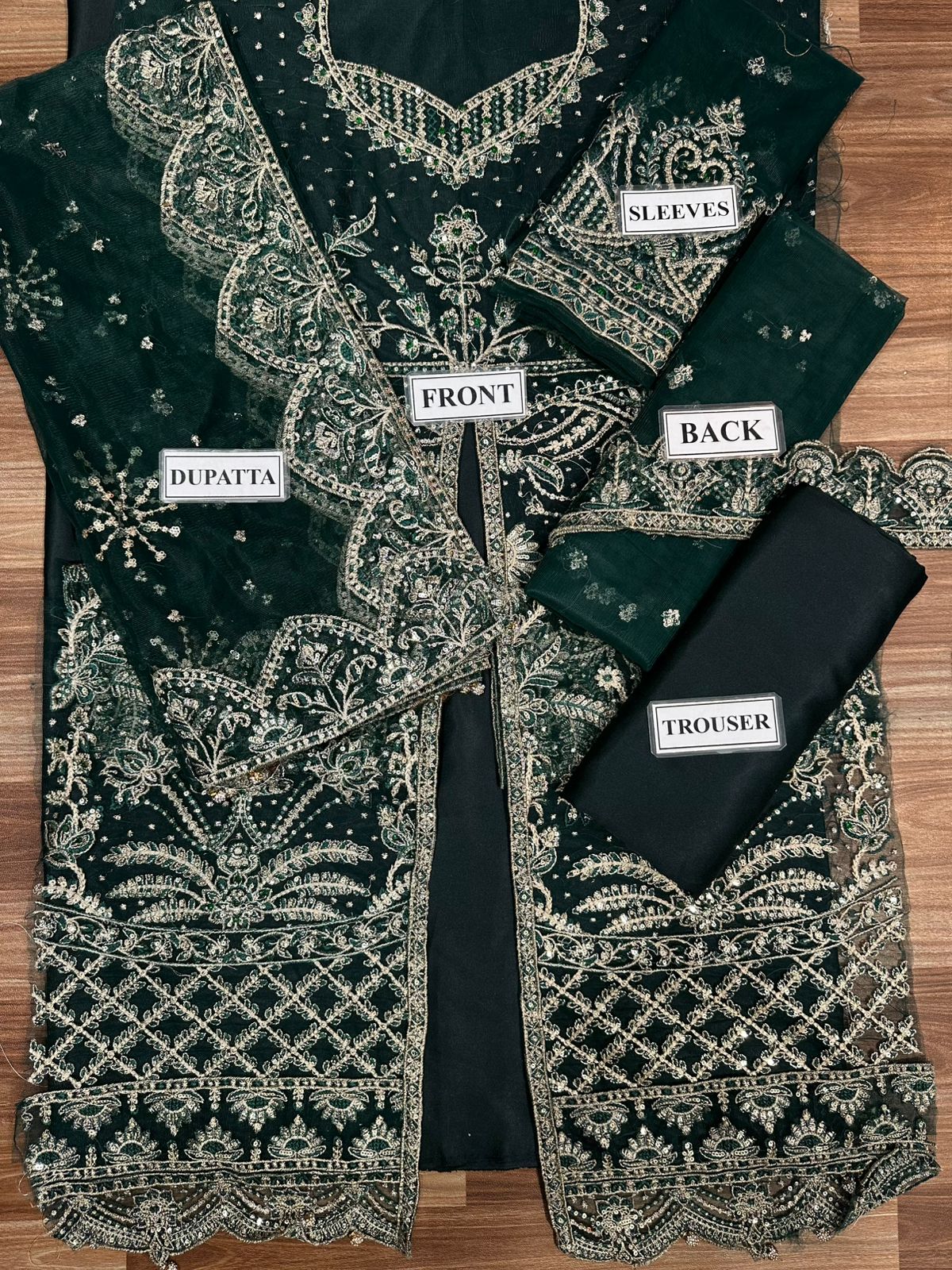 FARASHA LUXURY EMBROIDERED NET - 3 PC UNSTITCHED
