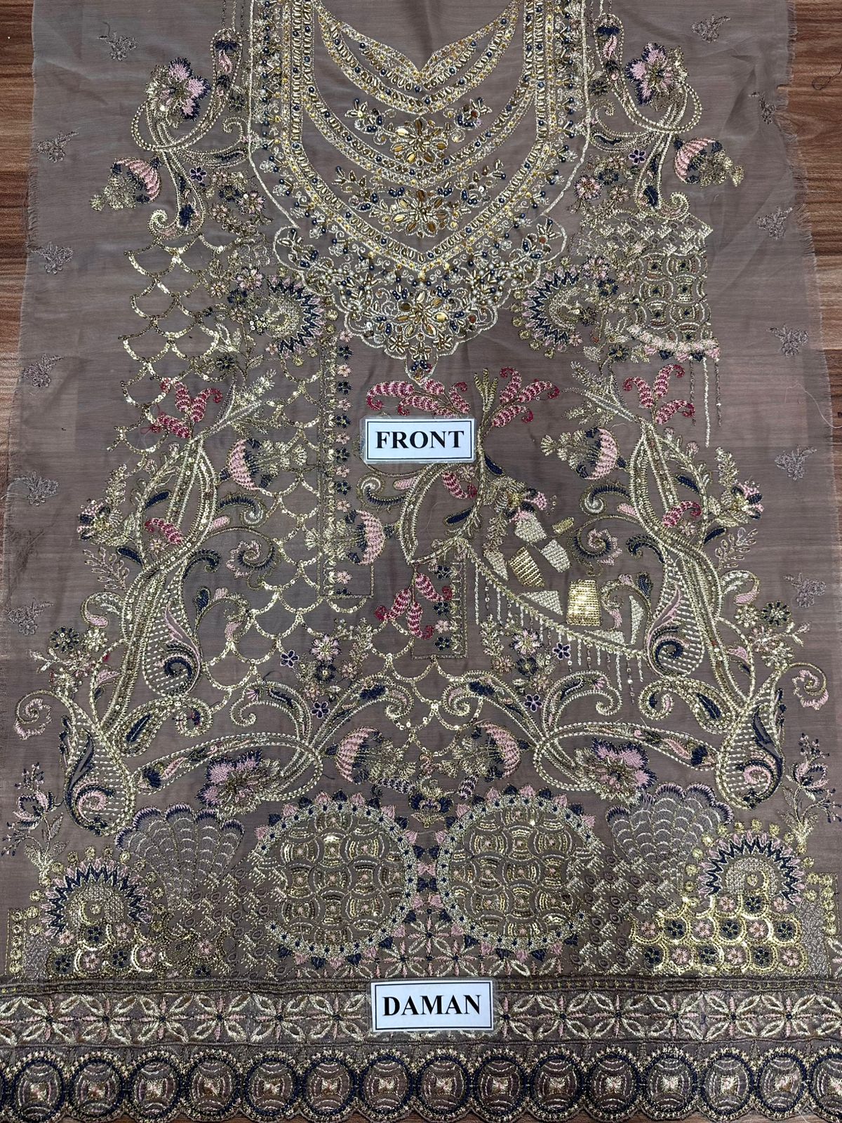 RAMSHA LUXURY EMBROIDERED CHIFFON - 3 PC UNSTITCHED