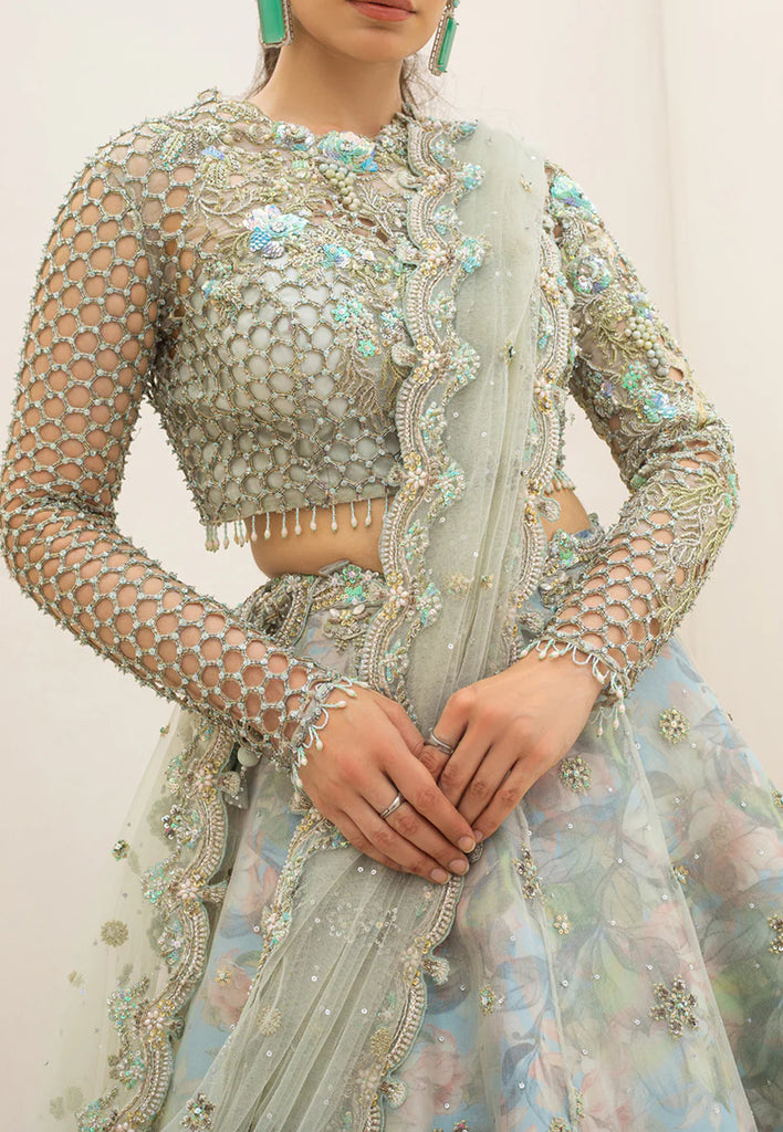 QALAMKAR LUXURY EMBROIDERED NET MAXI - 3 PC UNSTITCHED