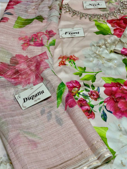 LULUSAR LUXURY SHAMOZ SILK - 3 PC UNSTITCHED