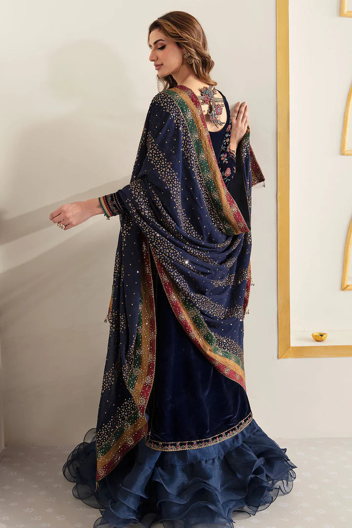 JAZMINE EMBROIDERED VELVET FORMALS - 3 PC UNSTITCHED