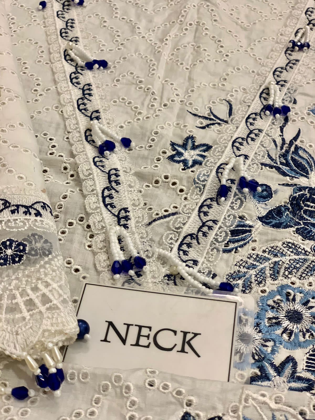 ANAYA LUXURY CHIKANKARI EMBROIDERED LAWN - 3 PC UNSTITCHED