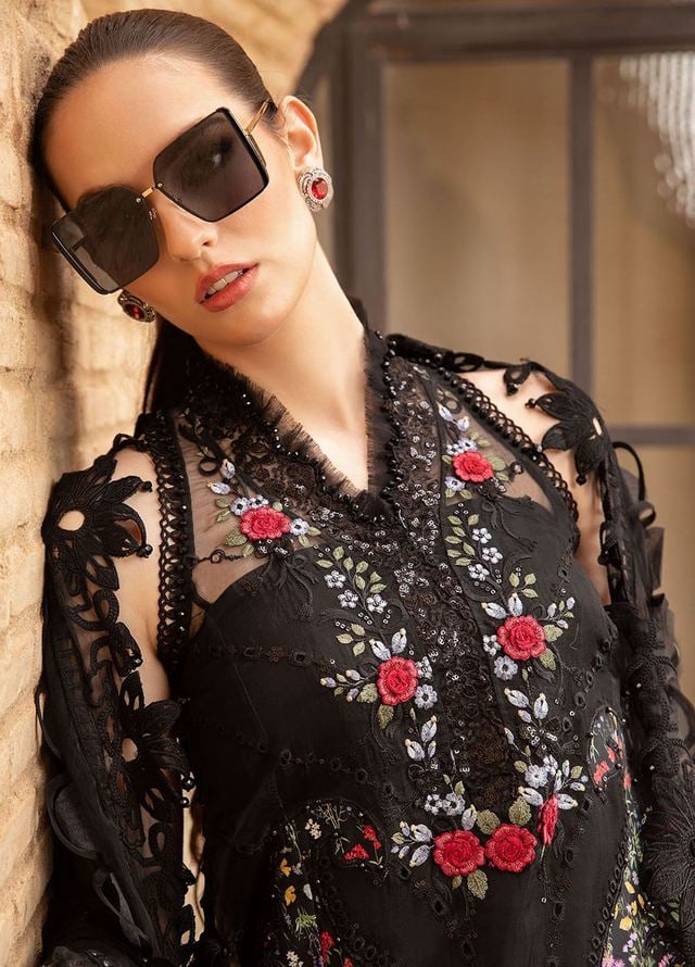 MARIA B LUXURY EMBROIDERED ORGANZA - 3 PC UNSTITCHED
