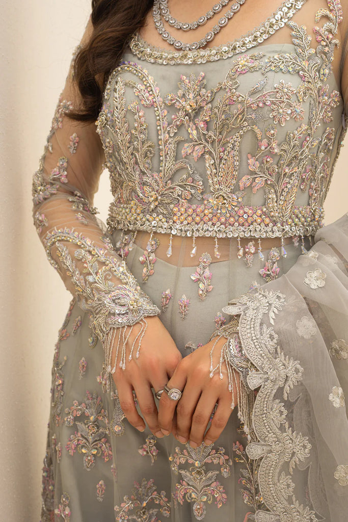 QALAMKAR LUXURY WEDDING EMBROIDERED ORGANZA MAXI - 3 PC UNSTITCHED