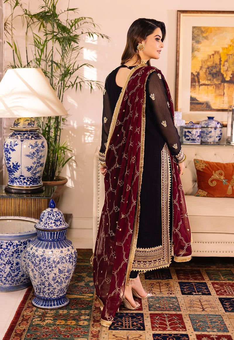 ASIM JOFA LUXURY EMBROIDERED CHIFFON - 3 PC UNSTITCHED
