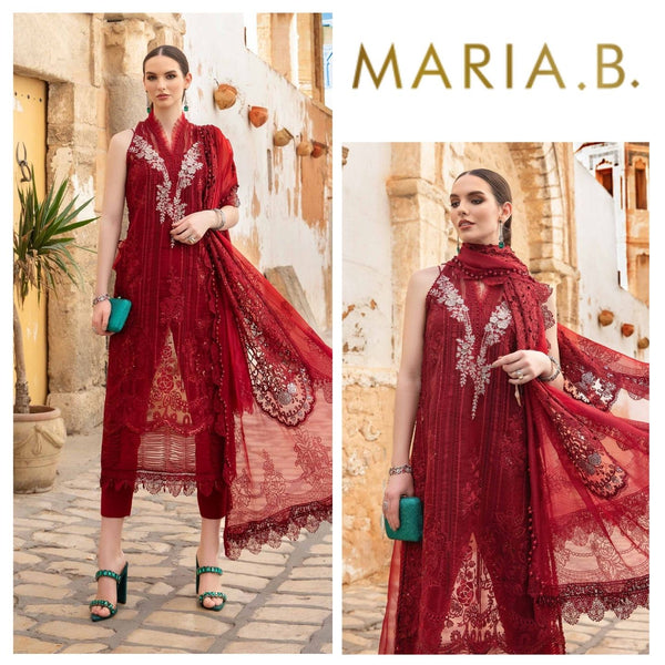 MARIA B LUXURY EMBROIDERED ORGANZA - 3 PC UNSTITCHED