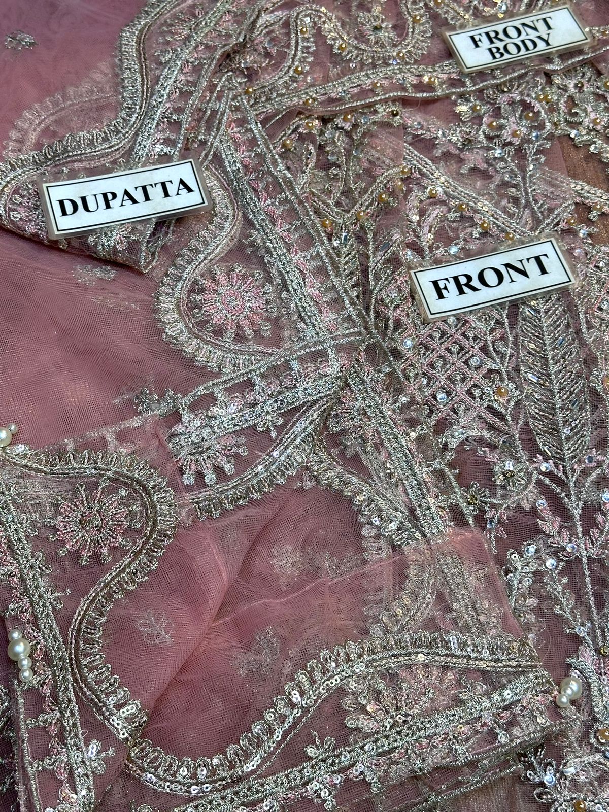 GULAAL LUXURY WEDDING EMBROIDERED NET MAXI - 3 PC UNSTITCHED
