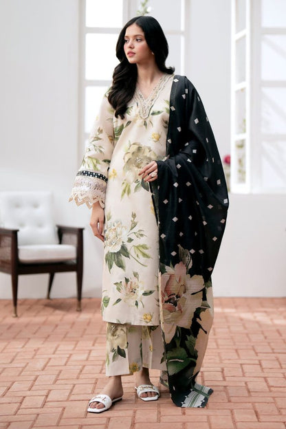 BAROQUE LUXURY EMBROIDERED SWISS LAWN - 3 PC UNSTITCHED