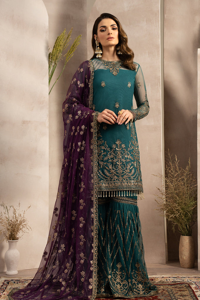 SAFFANA LUXURY WEDDING EMBROIDERED CHIFFON - 3 PC UNSTITCHED