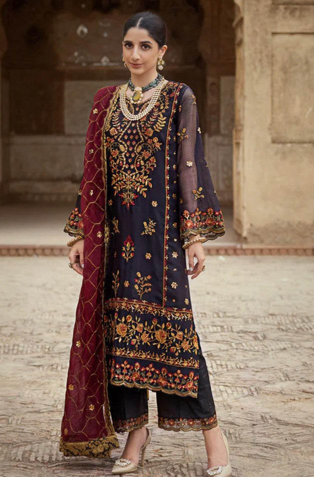 ZAINAB CHOTTANI LUXURY EMBROIDERED CHIFFON - 3 PC UNSTITCHED