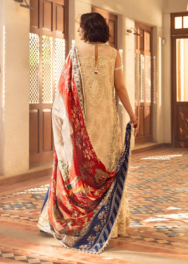 CRIMSON LUXURY EMBROIDERED ORGANZA - 3 PC UNSTITCHED
