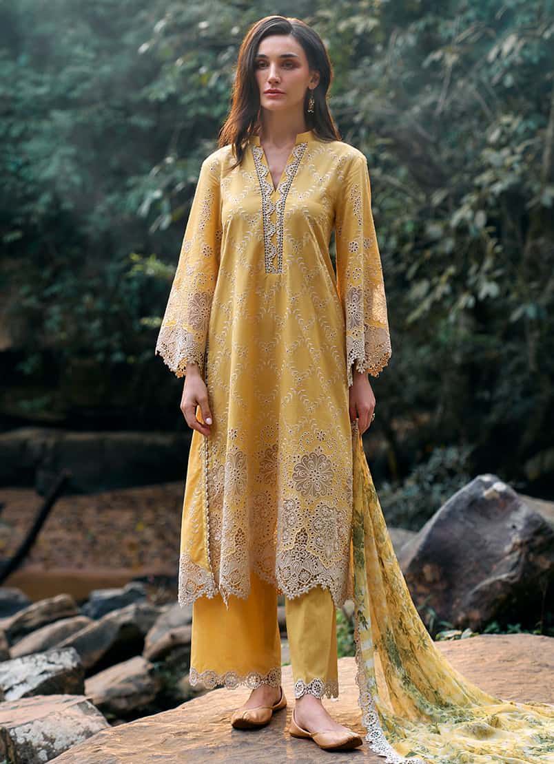 IMAGE LUXURY EMBROIDERED CHIKANKARI LAWN - 3 PC UNSTITCHED