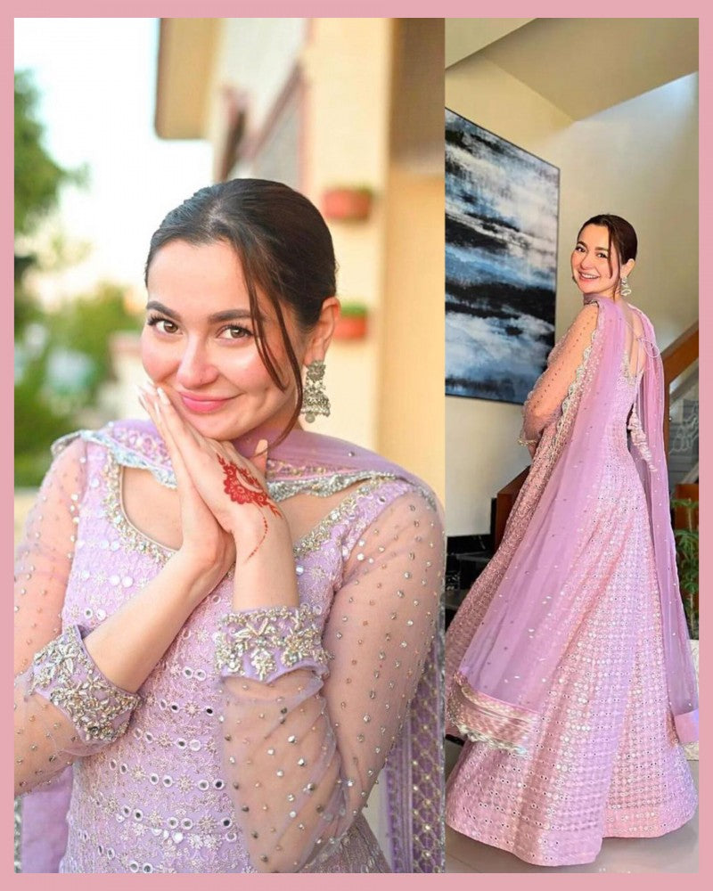 FAIZA SAQLAIN LUXURY EMBROIDERED SEMI PURE CHIFFON - 3 PC UNSTITCHED