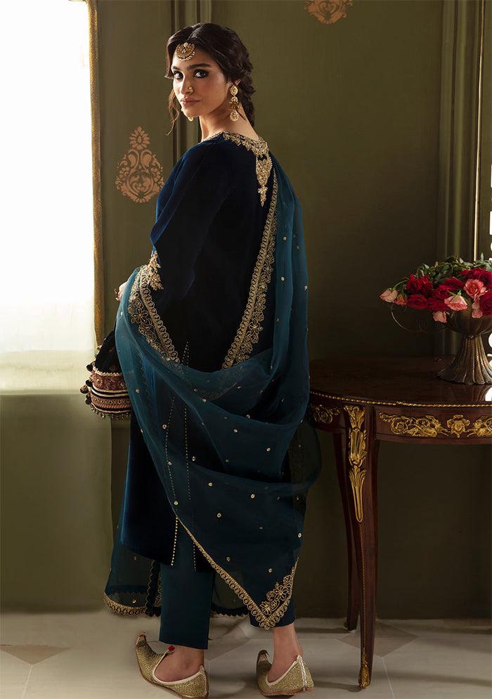BAROUQUE LUXURY WEDDING EMBROIDERED VELVET - 3 PC UNSTITCHED
