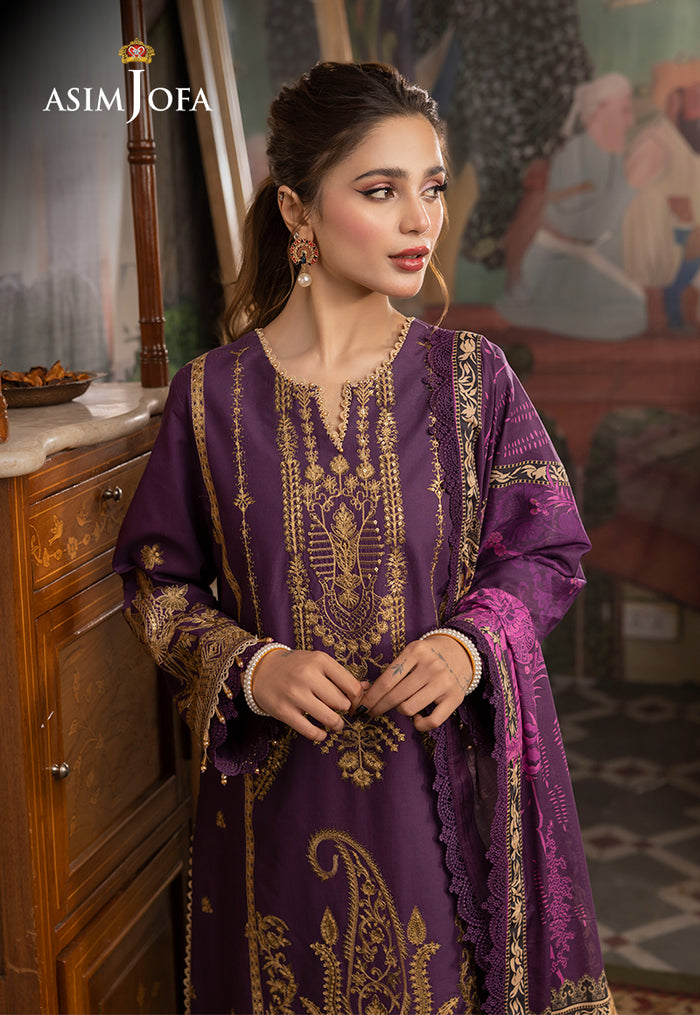 ASIM JOFA LUXURY FORMALS EMBROIDERED LAWN - 3 PC UNSTITCHED