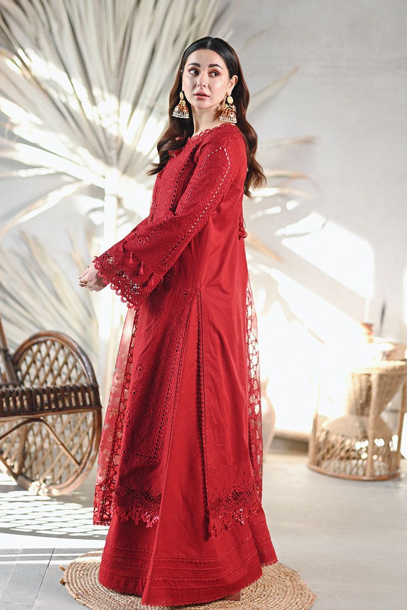 QALAMKAR LUXURY CHIKANKARI EMBROIDERED LAWN - 3 PC UNSTITCHED
