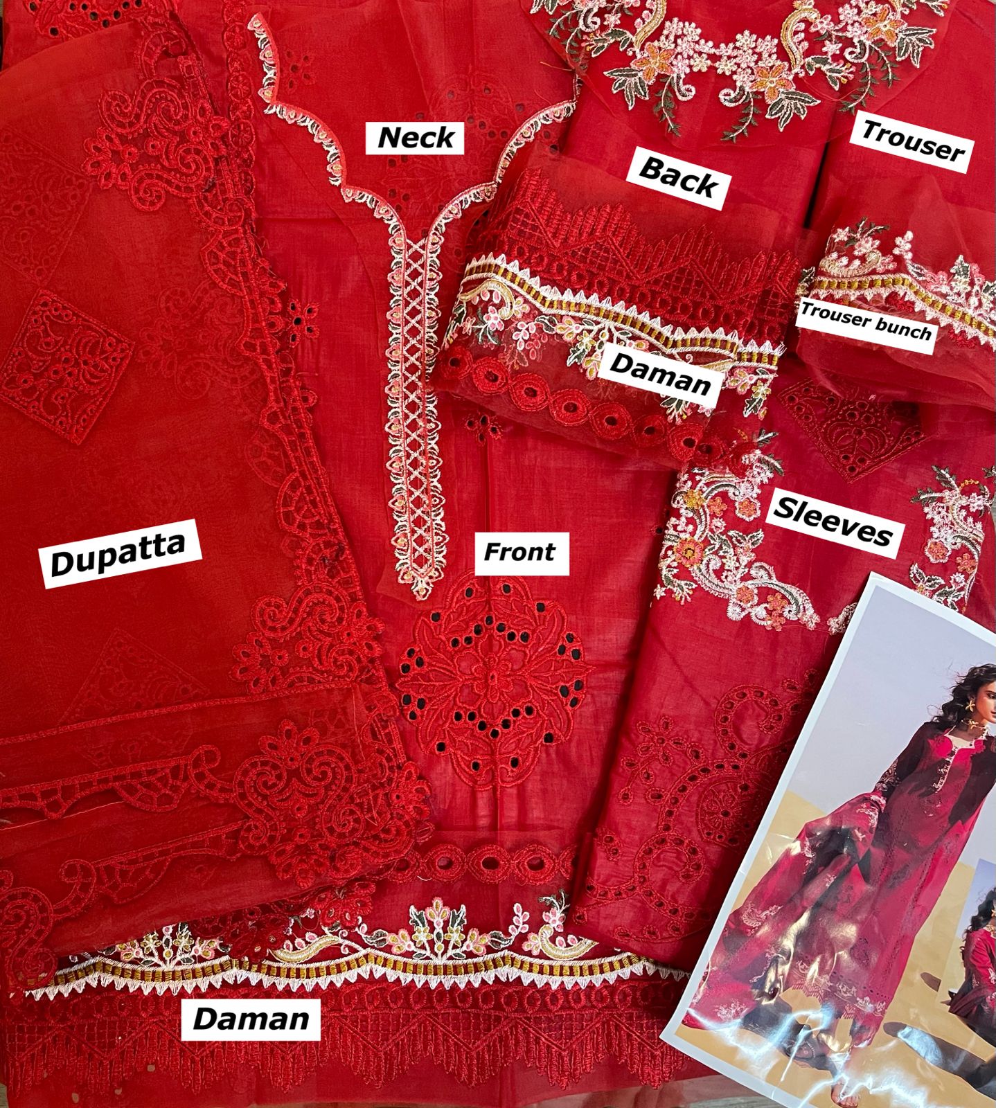 QALAMKAR LUXURY CHIKANKARI EMBROIDERED LAWN - 3 PC UNSTITCHED