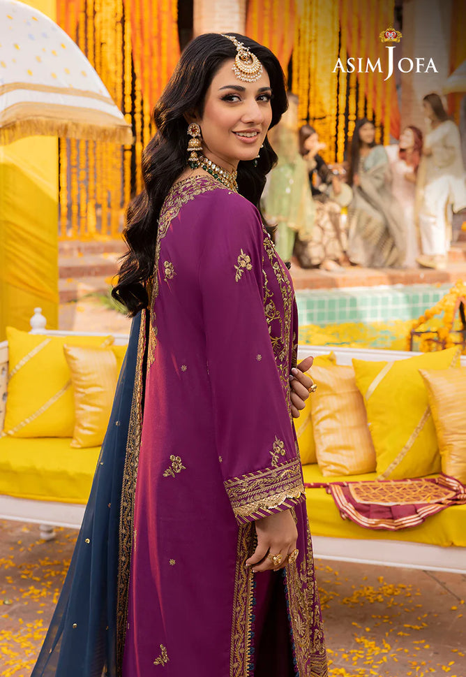 ASIM JOFA LUXURY EMBROIDERED CHIFFON - 3 PC UNSTITCHED