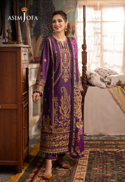 ASIM JOFA LUXURY FORMALS EMBROIDERED LAWN - 3 PC UNSTITCHED