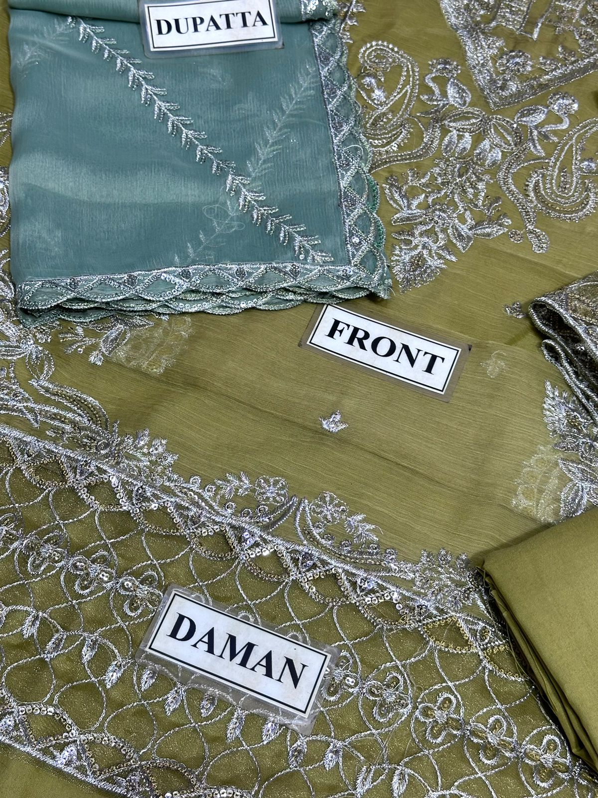 ASIM JOFA LUXURY FORMALS EMBROIDERED CHIFFON - 3 PC UNSTITCHED