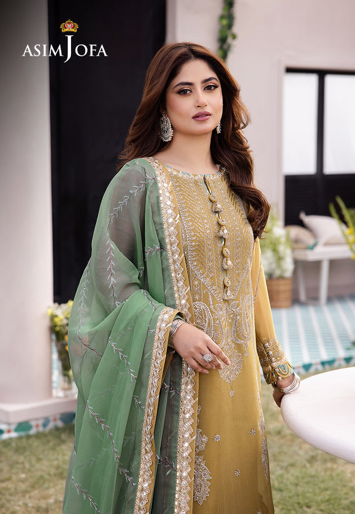 ASIM JOFA LUXURY FORMALS EMBROIDERED CHIFFON - 3 PC UNSTITCHED