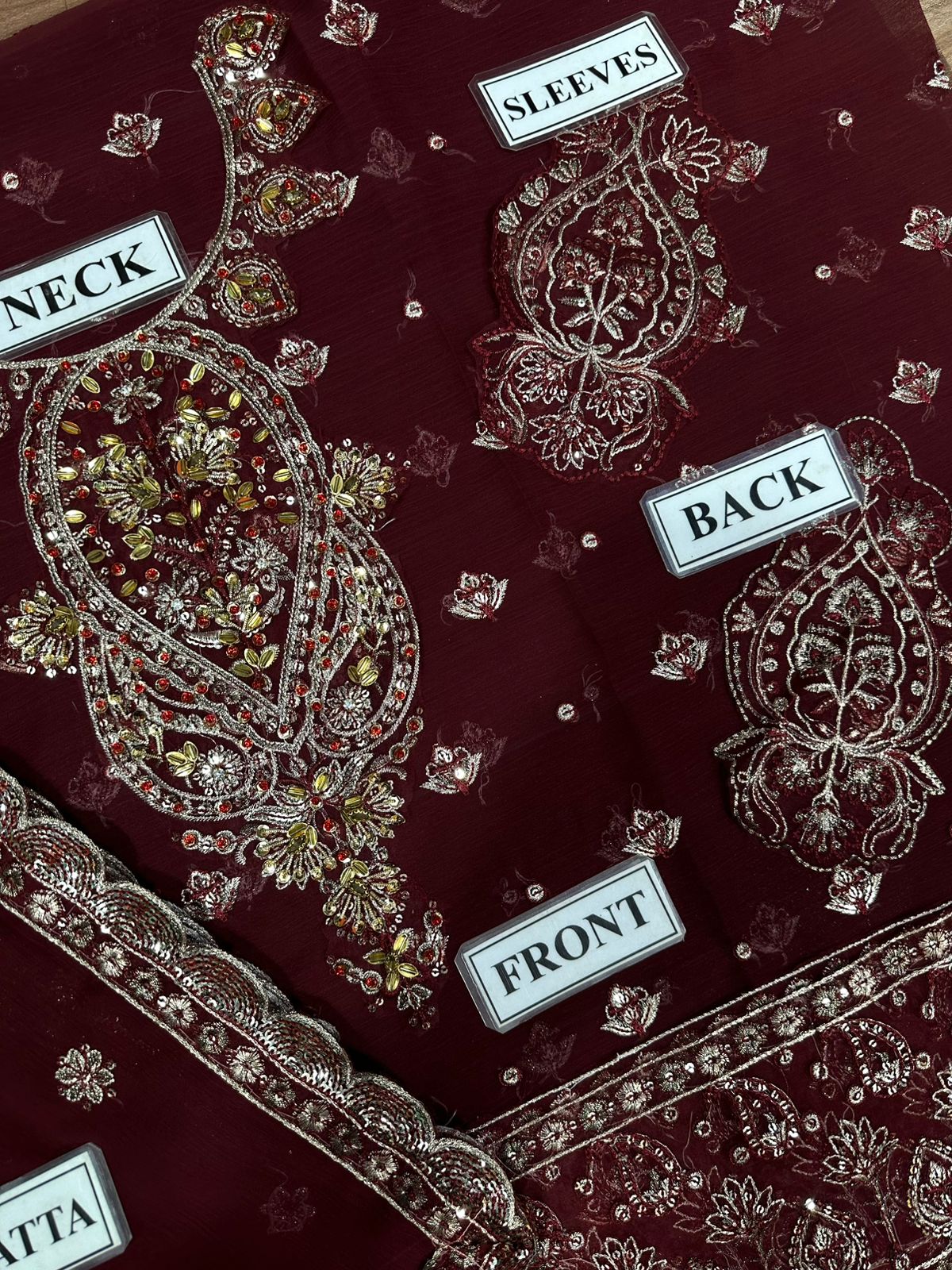 ALIZEH LUXURY WEDDING EMBROIDERED CHIFFON - 3 PC UNSTITCHED