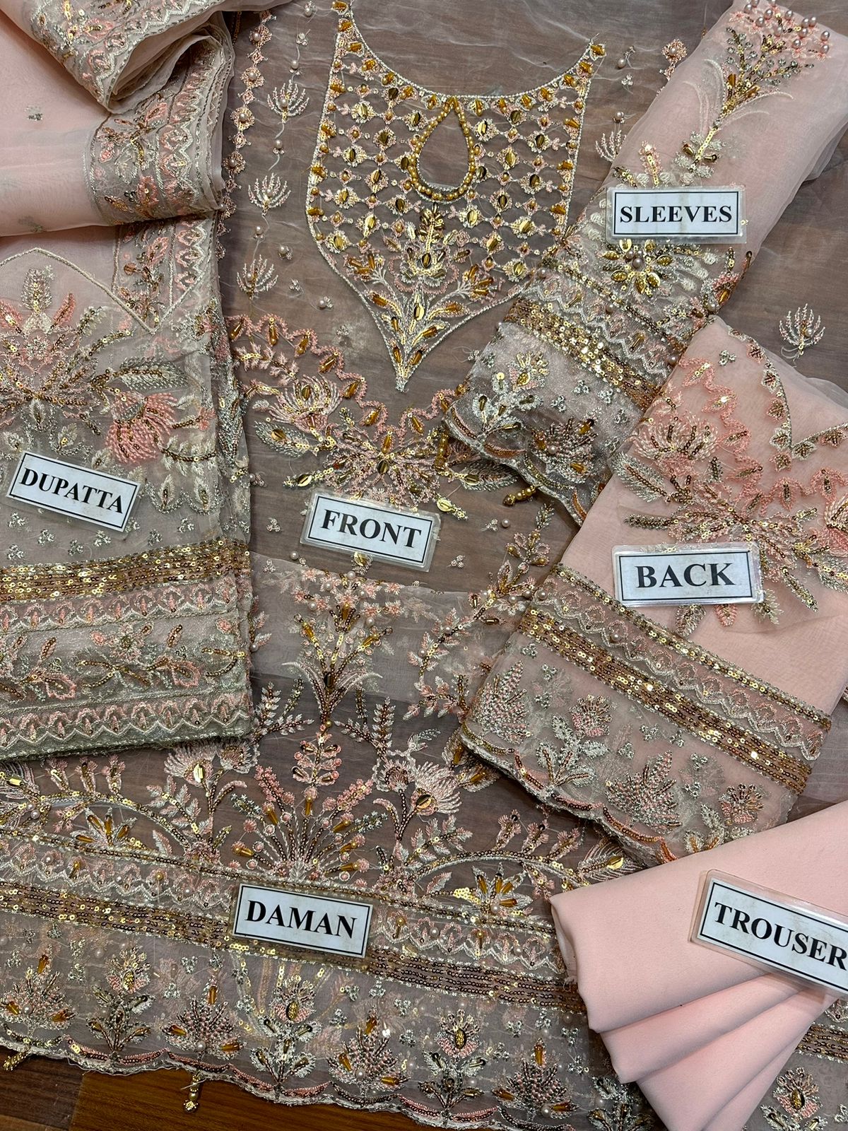 GULAAL LUXURY WEDDING EMBROIDERED ORGANZA - 3 PC UNSTITCHED
