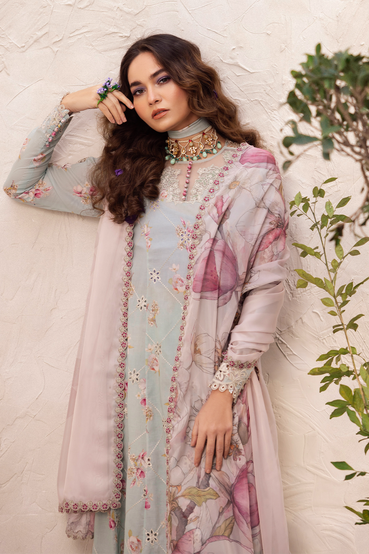 IZNIK LUXURY CHIKANKARI EMBROIDERED LAWN - 3 PC UNSTITCHED