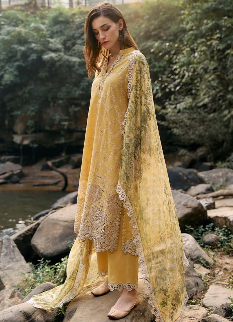 IMAGE LUXURY EMBROIDERED CHIKANKARI LAWN - 3 PC UNSTITCHED