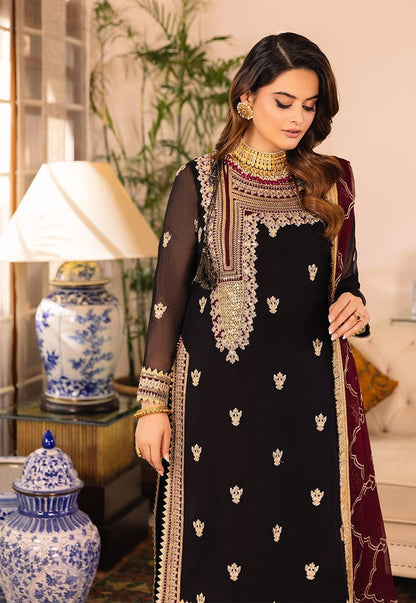 ASIM JOFA LUXURY EMBROIDERED CHIFFON - 3 PC UNSTITCHED