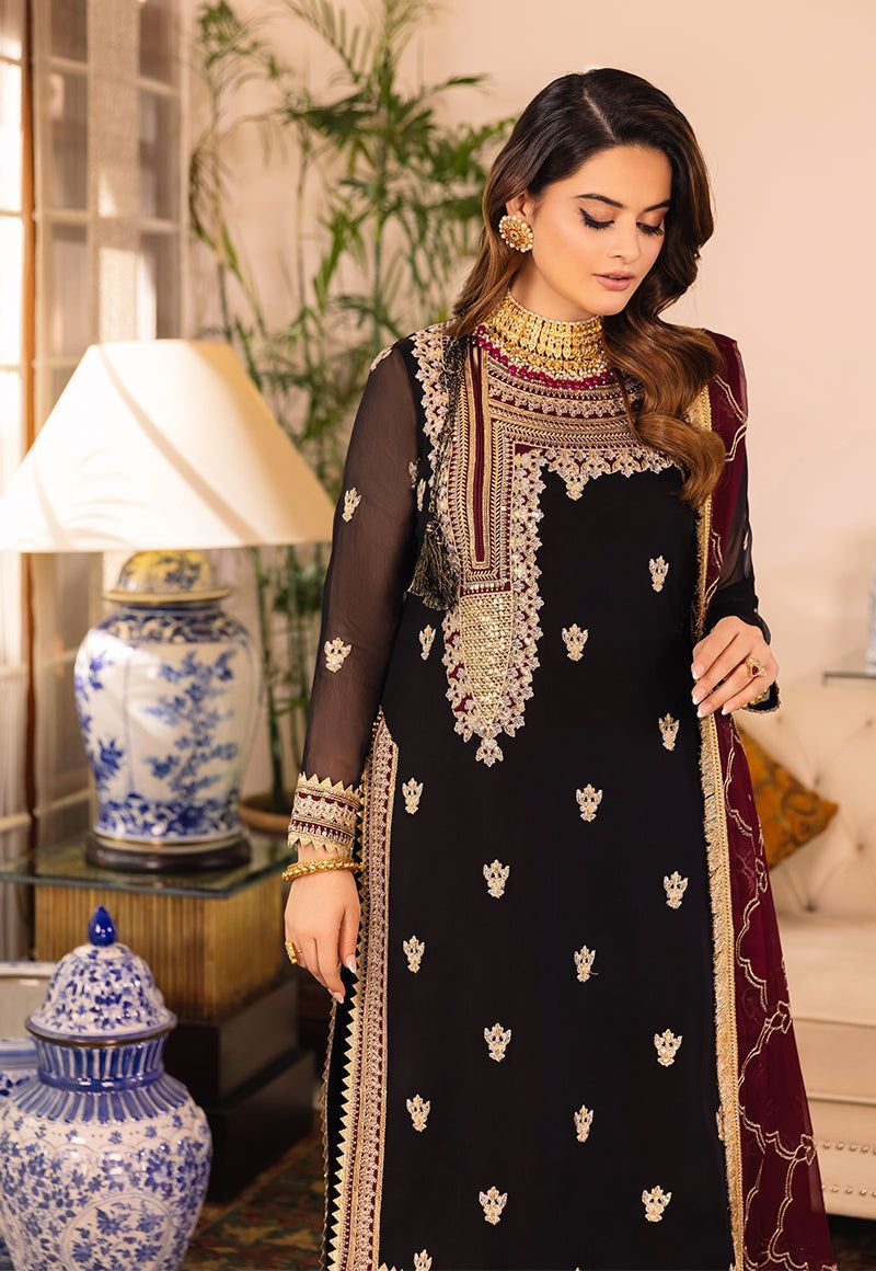ASIM JOFA LUXURY EMBROIDERED CHIFFON - 3 PC UNSTITCHED