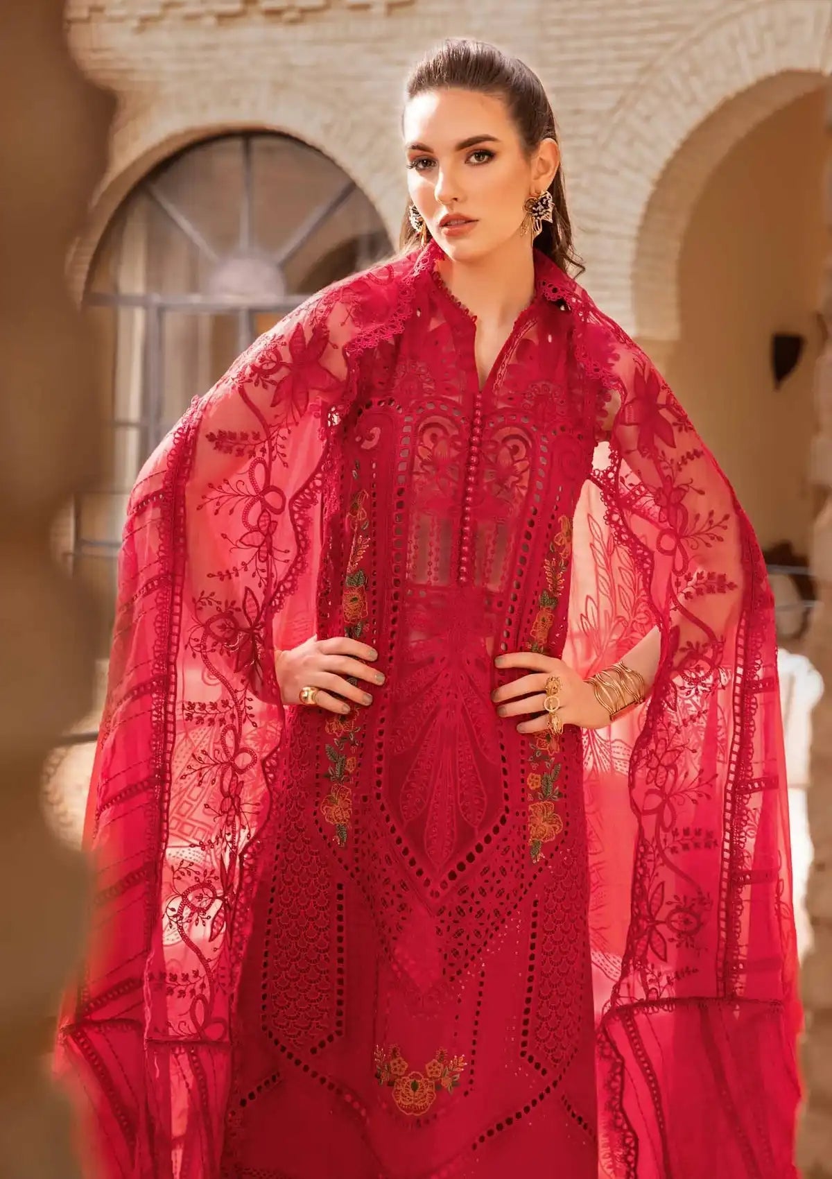 MARIA B LUXURY CHIKANKARI EMBROIDERED LAWN - 3 PC UNSTITCHED