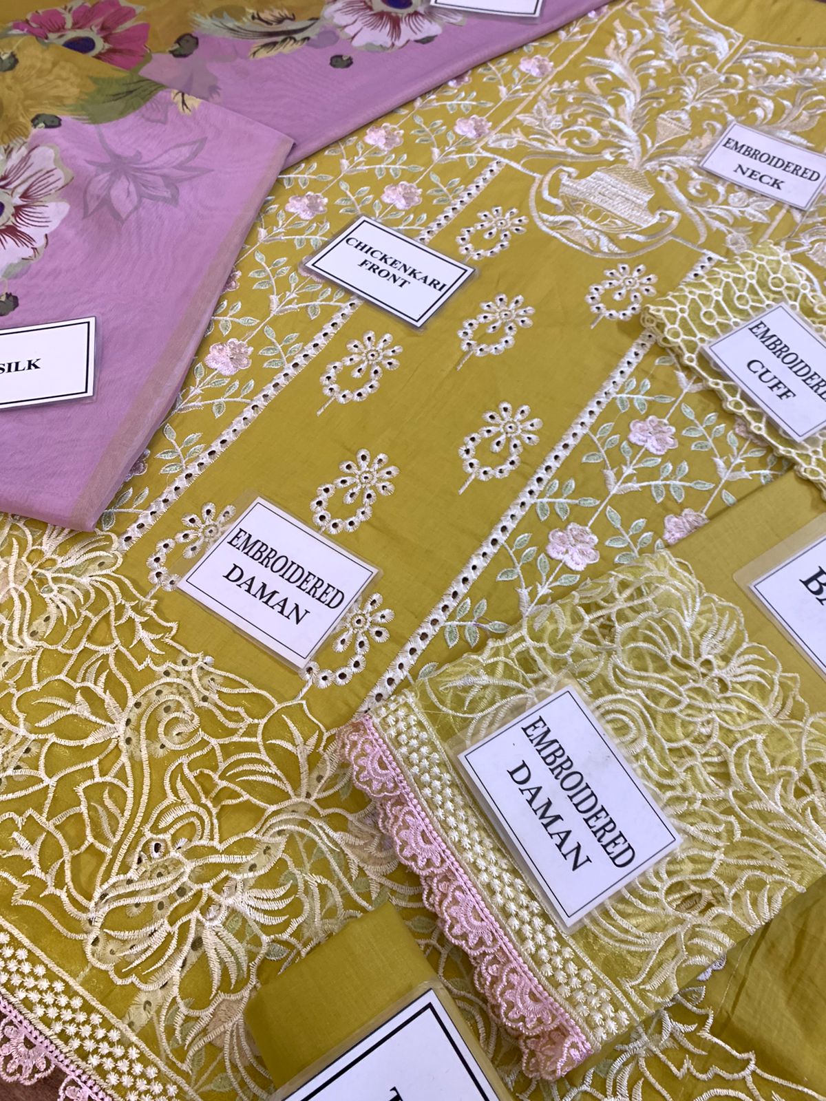 MUSHQ LUXURY CHIKANKARI EMBROIDERED LAWN - 3 PC UNSTITCHED
