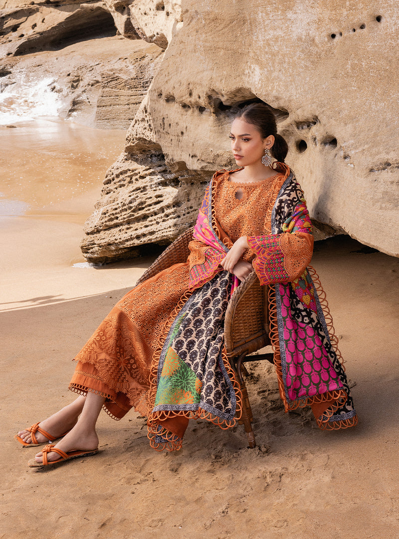 ZAINAB CHOTTANI LUXURY EMBROIDERED CHIKANKARI LAWN - 3 PC UNSTITCHED