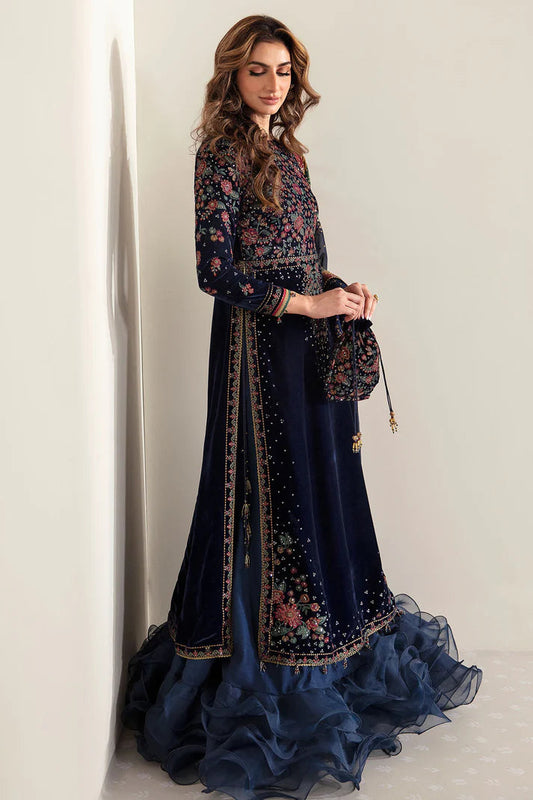 JAZMINE EMBROIDERED VELVET FORMALS - 3 PC UNSTITCHED