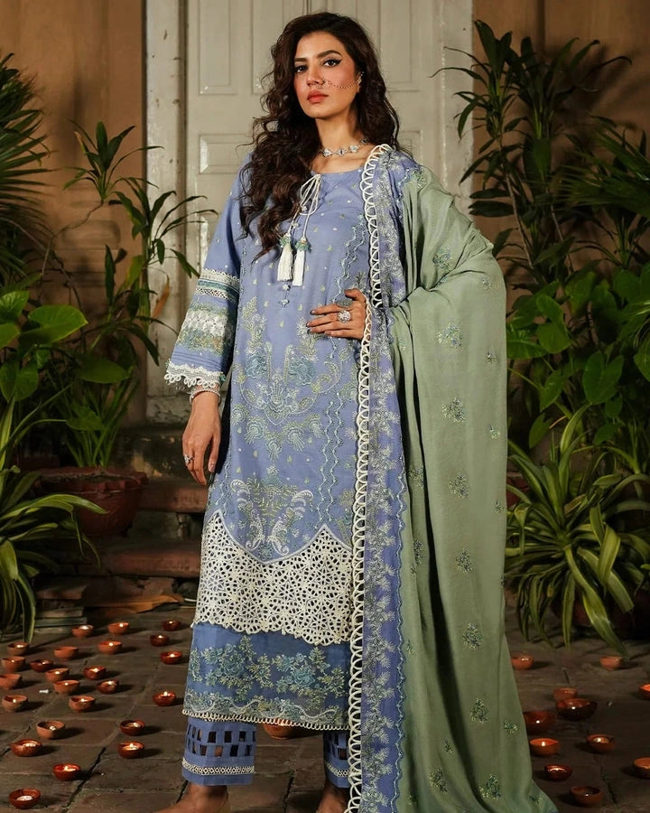 ELAF PREMIUM LUXURY EMBROIDERED LAWN - 3 PC UNSTITCHED
