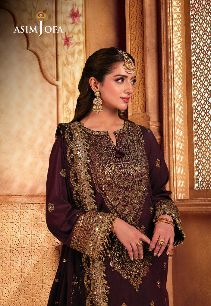 ASIM JOFA LUXURY EMBROIDERED CHIFFON - 3 PC UNSTITCHED