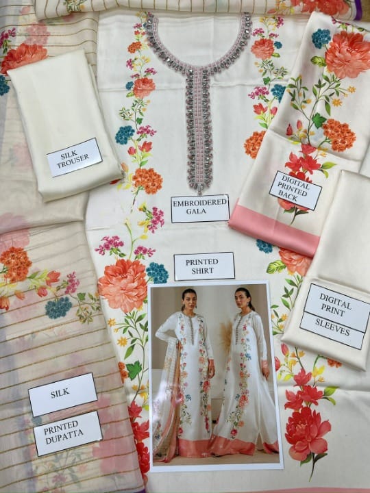 LULUSAR LUXURY DIGITAL PRINTED SHAMOZ SILK - 3 PC UNSTITCHED