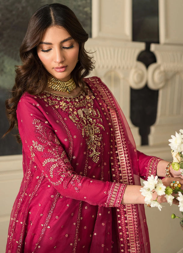 EMAAN ADEEL LUXURY WEDDING EMBROIDERED ORGANZA - 3 PC UNSTITCHED