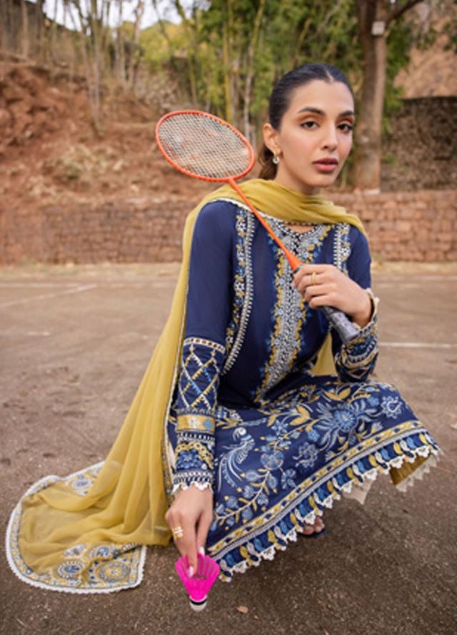 ZAHA LUXURY EMBROIDERED LAWN - 3 PC UNSTITCHED