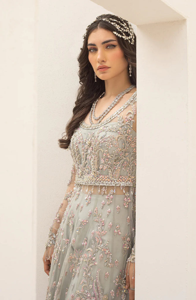 QALAMKAR LUXURY WEDDING EMBROIDERED ORGANZA MAXI - 3 PC UNSTITCHED