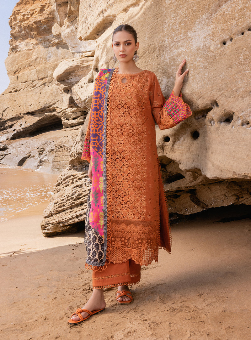 ZAINAB CHOTTANI LUXURY EMBROIDERED CHIKANKARI LAWN - 3 PC UNSTITCHED