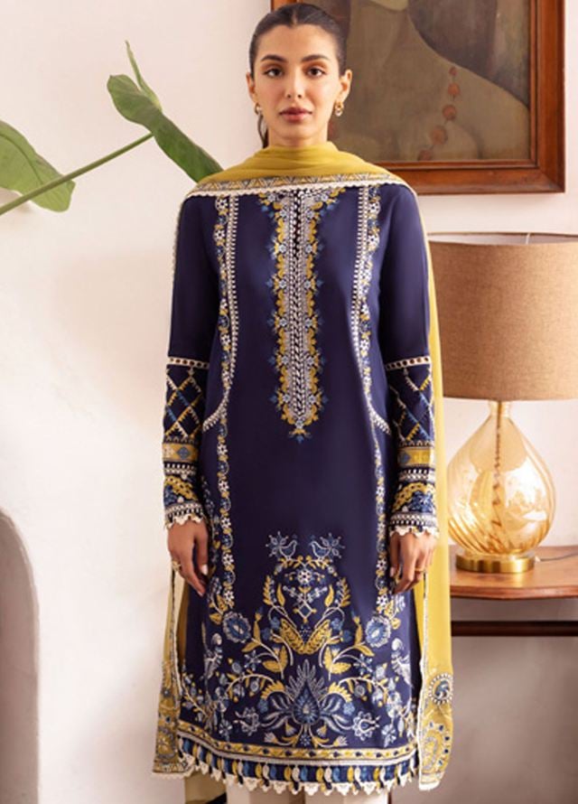 ZAHA LUXURY EMBROIDERED LAWN - 3 PC UNSTITCHED