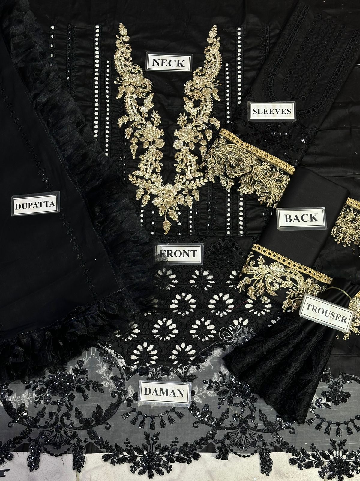 MARIA B LUXURY CHIKANKARI EMBROIDERED LAWN - 3 PC UNSTITCHED