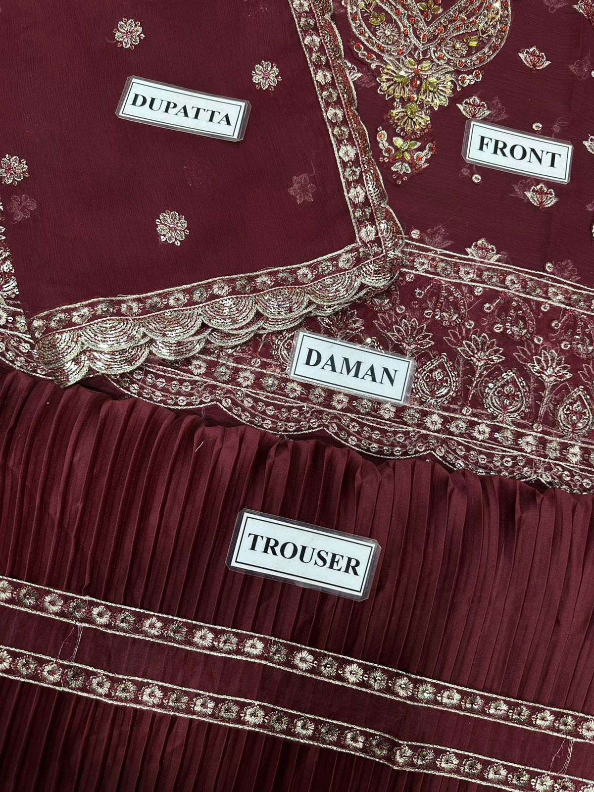 ALIZEH LUXURY WEDDING EMBROIDERED CHIFFON - 3 PC UNSTITCHED