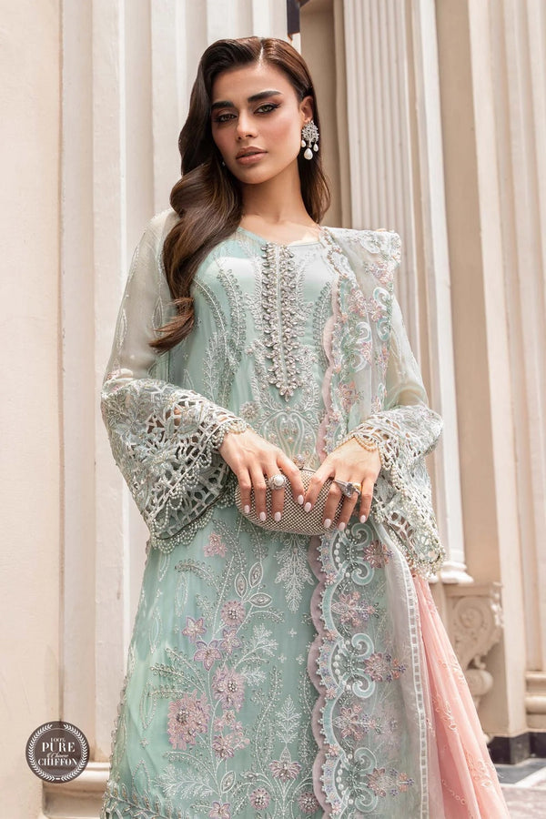 MARIA B LUXURY WEDDING EMBROIDERED CHIFFON - 3 PC UNSTITCHED